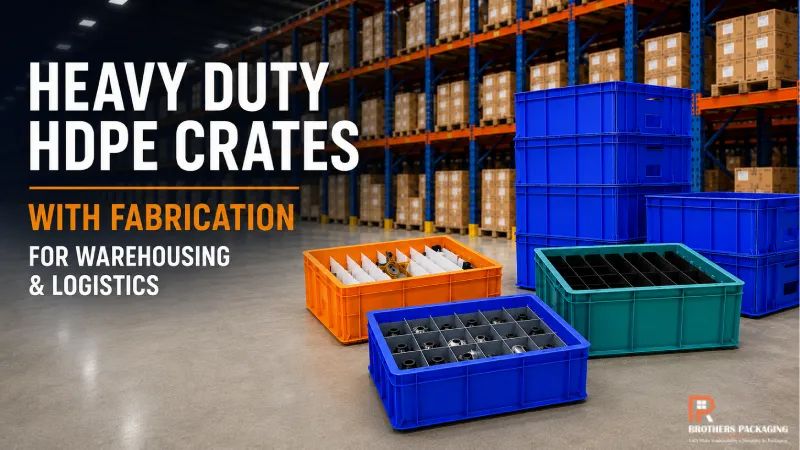 Heavy Duty HDPE Crates with Fabrication for Warehousing and Logistics