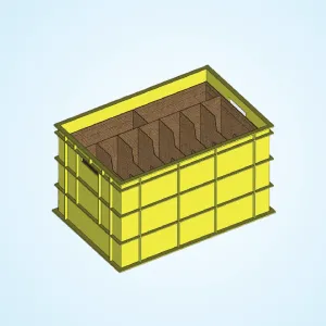 HDPE crate with cloth partition Manufacturer in Ahmedabad